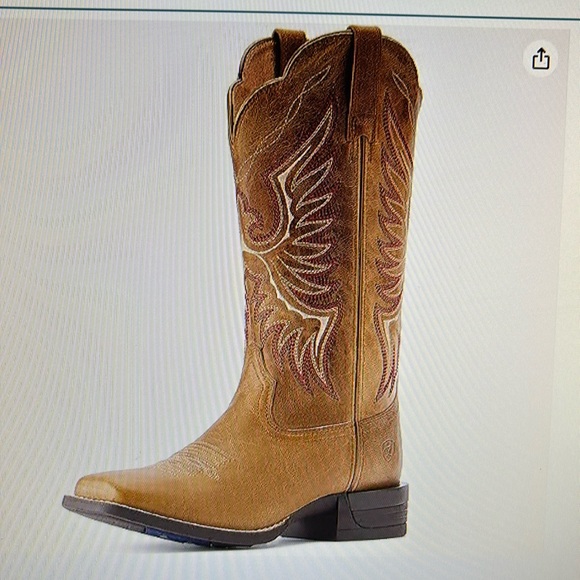 Ariat Shoes - Ariat women’s rockdale distressed western cowboy boots brown almond buff New